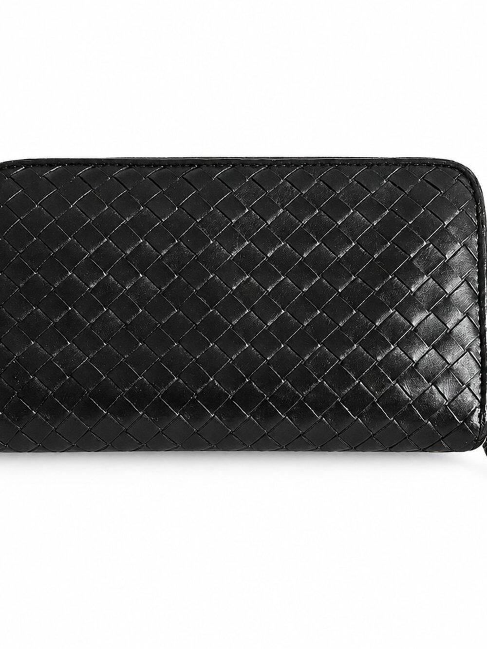Bottega Veneta Black Intrecciato Leather Zip Wallet – Timeless Luxury